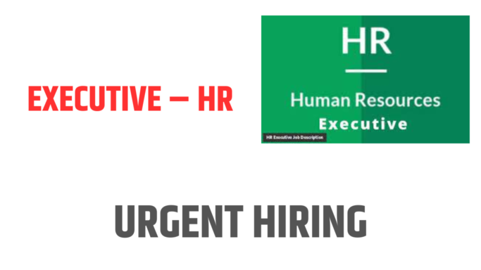 We Are Hiring For an Executive – HR