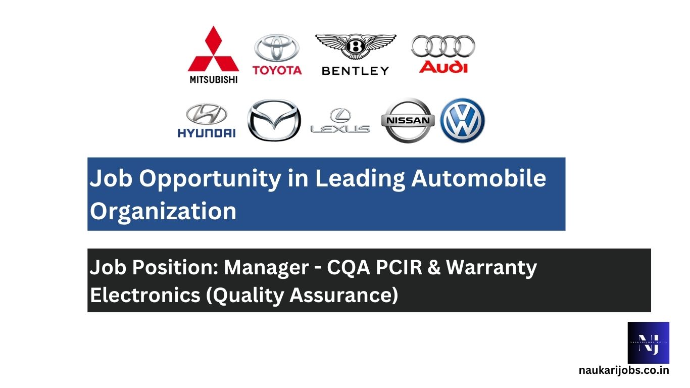 Job Opportunity Manager CQA PCIR Warranty Electronics Quality Assurance