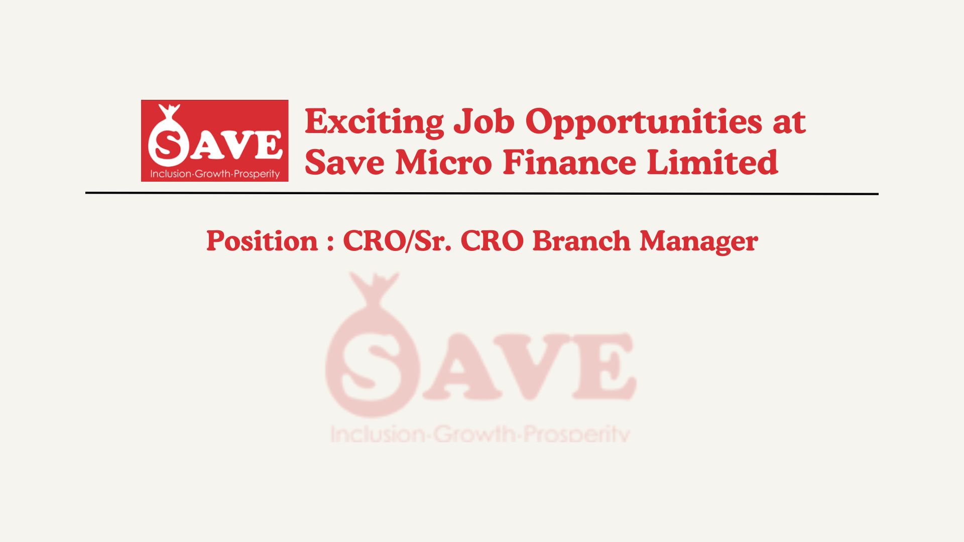 Save Micro Finance Limited