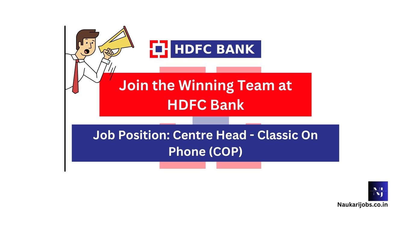 Job Opportunity at HDFC Bank