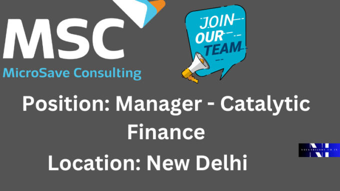 Join  MicroSave Consulting (MSC) Transforming Finance for Social Impact!